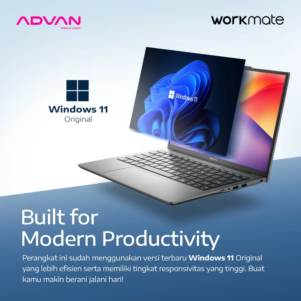 Laptop Advan WorkMate 14 INCH Ryzen 5 3500U - Gambar 5