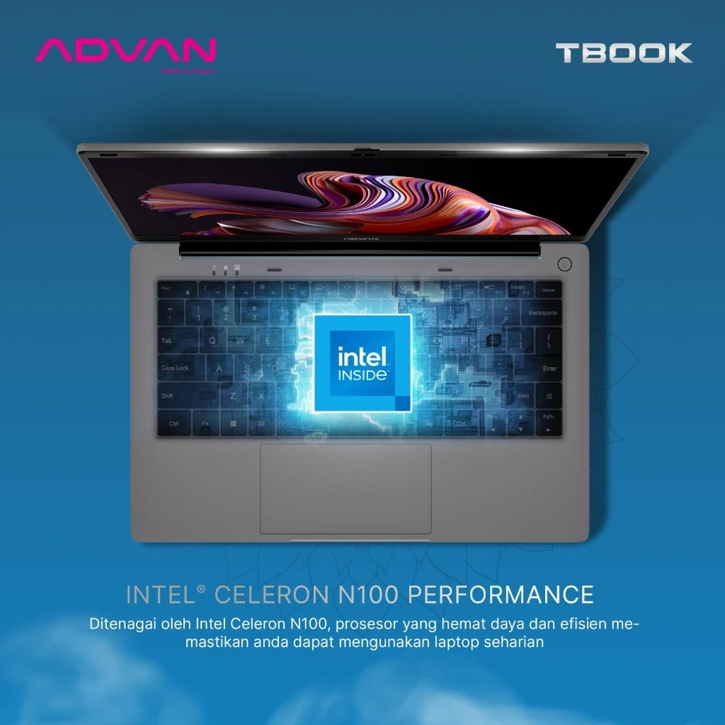 ADVAN Laptop TBook Intel N100 - Gambar 5