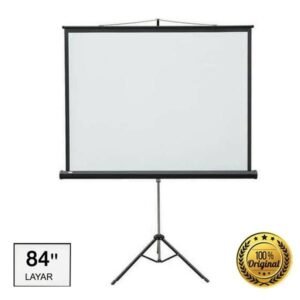 Layar Projector Tripod Portable Screen 84 Inch