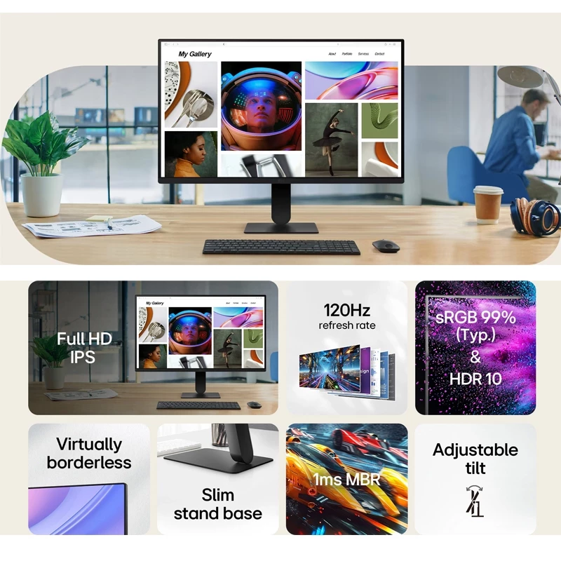 LG 24U411A-B FHD IPS Monitor 120Hz, 1ms, with 4 Side Borderless - Gambar 9