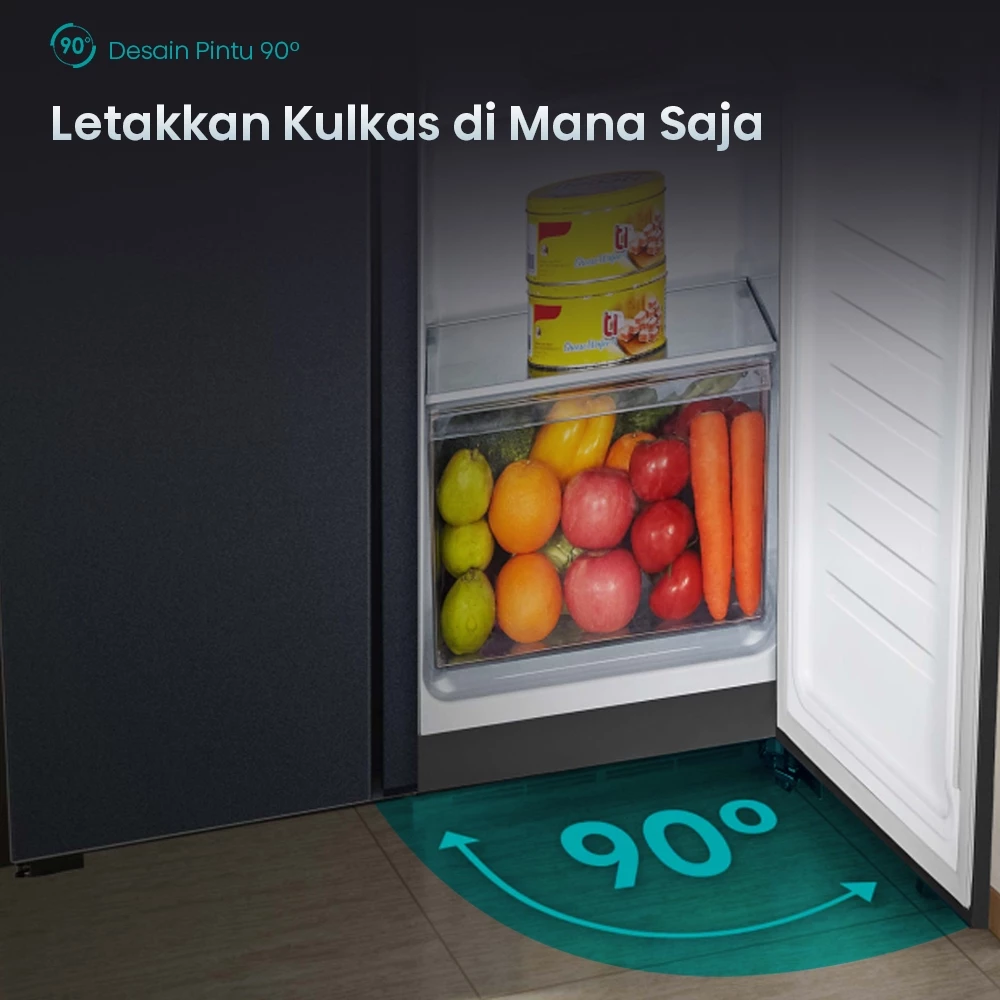 Hisense Side by Side 468L RS599N4ISN - Inverter Pro Grey - Gambar 7