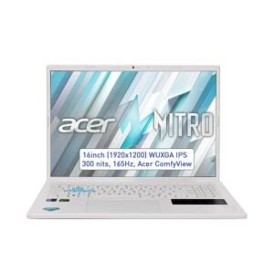 Acer Nitro Lite 16 NL16-71G-75QK Pearl White – Core 7 240H / RTX 3050 6GB / 16GB DDR5 / 512GB / WUXGA 180Hz (Garansi Resmi)